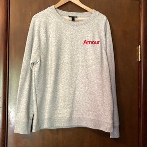 J. Crew “Amour” Heather Grey Sweatshirt